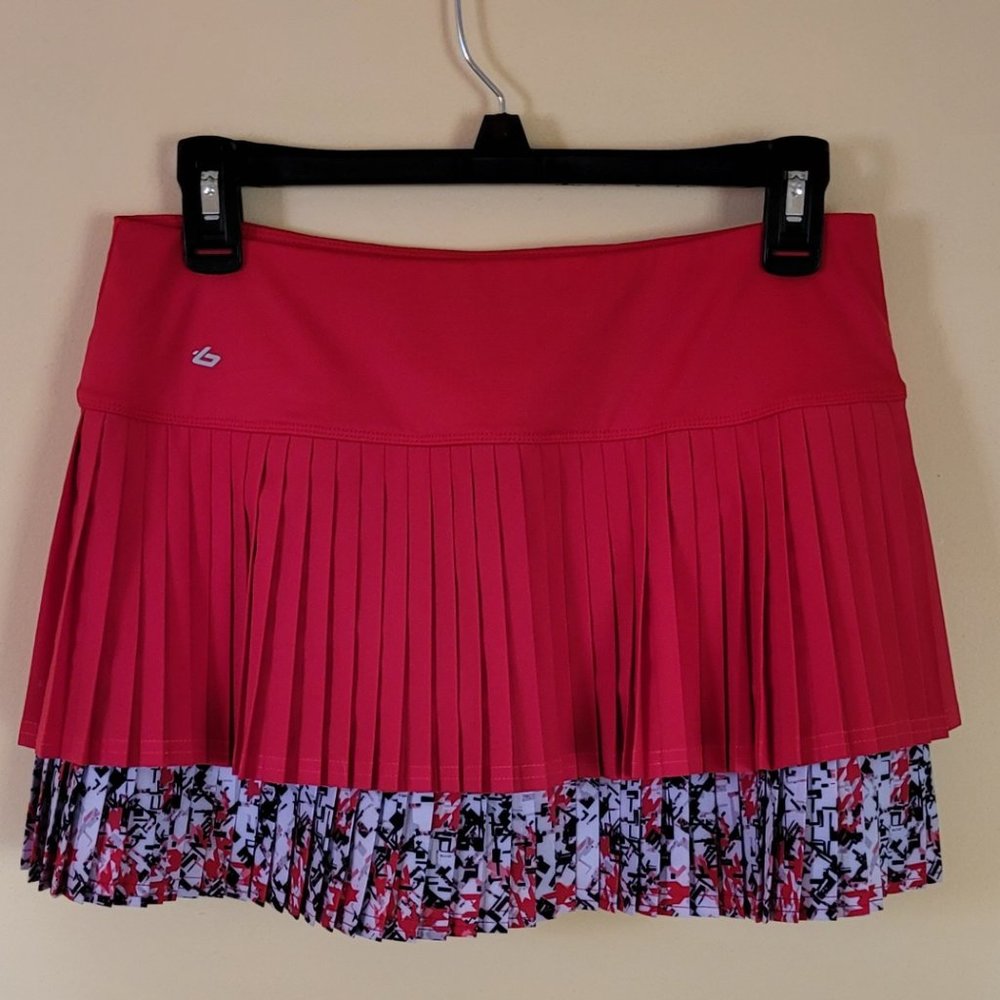 Bolle High Performance Red and Black Pleated Skort Size M